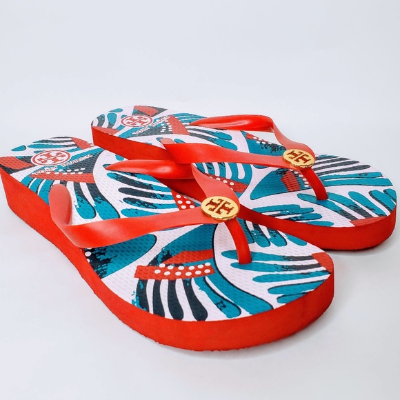 red bottom flip flops